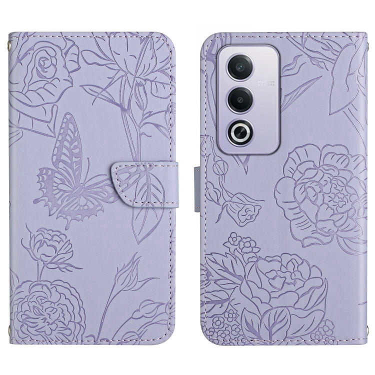 HT03 Skin Feel Butterfly Embossed Flip Leather Phone Case, For OPPO A80 EU / A3 Pro Global, For OPPO A3 Pro 5G India, For OPPO K12x 5G Global, For OPPO A60 4G, For OPPO Reno11 F 5G/F25 Pro 5G, For OPPO A18 / A38 4G, For OPPO A58 4G, For OPPO Reno10 Pro...