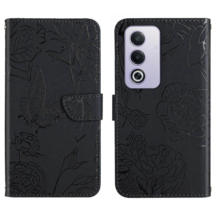 HT03 Skin Feel Butterfly Embossed Flip Leather Phone Case, For OPPO A80 EU / A3 Pro Global, For OPPO A3 Pro 5G India, For OPPO K12x 5G Global, For OPPO A60 4G, For OPPO Reno11 F 5G/F25 Pro 5G, For OPPO A18 / A38 4G, For OPPO A58 4G, For OPPO Reno10 Pro...
