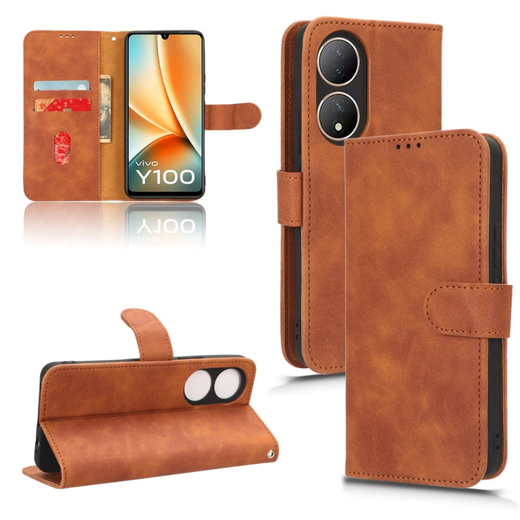 Skin Feel Magnetic Flip Leather Phone Case, For vivo iQOO 12, For vivo Y17s 4G, For vivo iQOO Z8, For vivo V29e 5G, For vivo S17 5G, For vivo Y100 5G