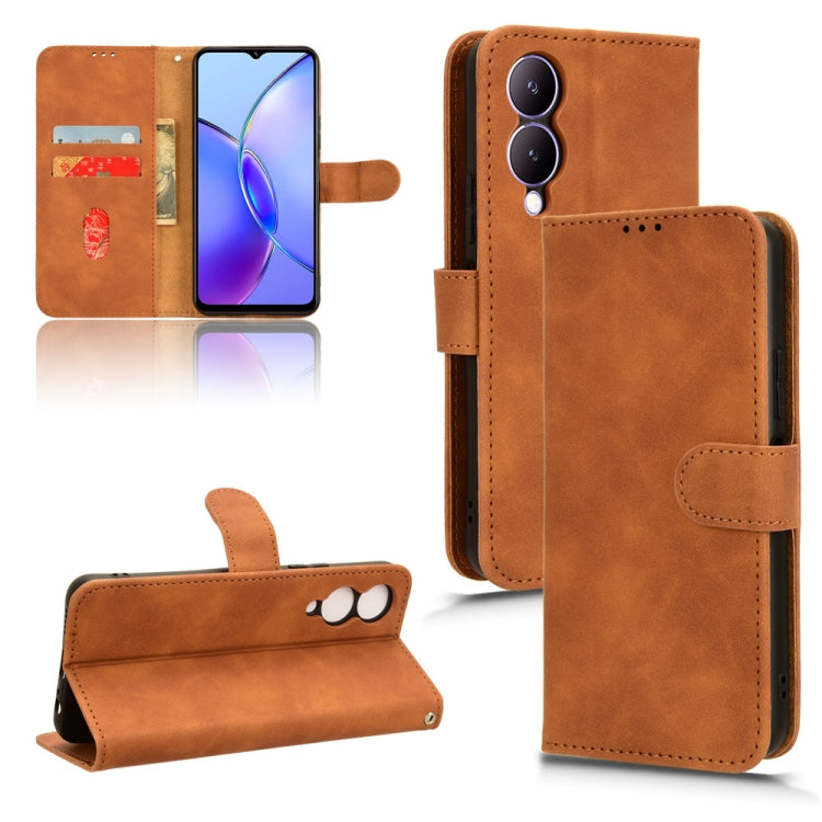 Skin Feel Magnetic Flip Leather Phone Case, For vivo iQOO 12, For vivo Y17s 4G, For vivo iQOO Z8, For vivo V29e 5G, For vivo S17 5G, For vivo Y100 5G