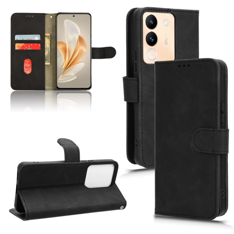 Skin Feel Magnetic Flip Leather Phone Case, For vivo iQOO 12, For vivo Y17s 4G, For vivo iQOO Z8, For vivo V29e 5G, For vivo S17 5G, For vivo Y100 5G