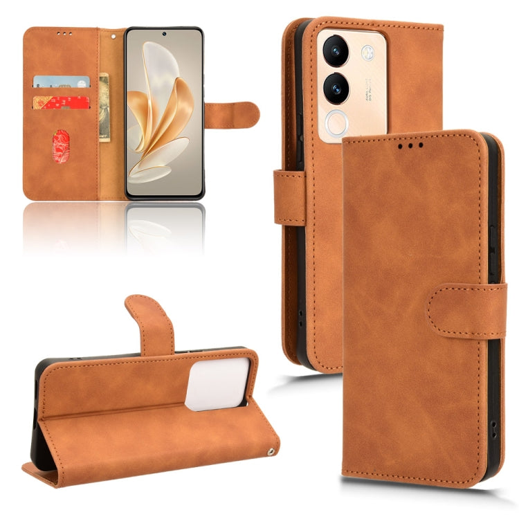 Skin Feel Magnetic Flip Leather Phone Case, For vivo iQOO 12, For vivo Y17s 4G, For vivo iQOO Z8, For vivo V29e 5G, For vivo S17 5G, For vivo Y100 5G
