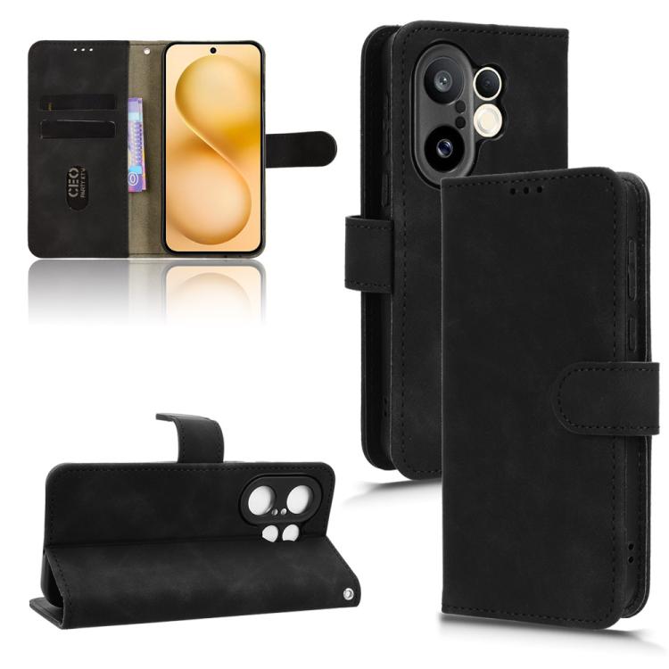 Skin Feel Magnetic Flip Leather Phone Case