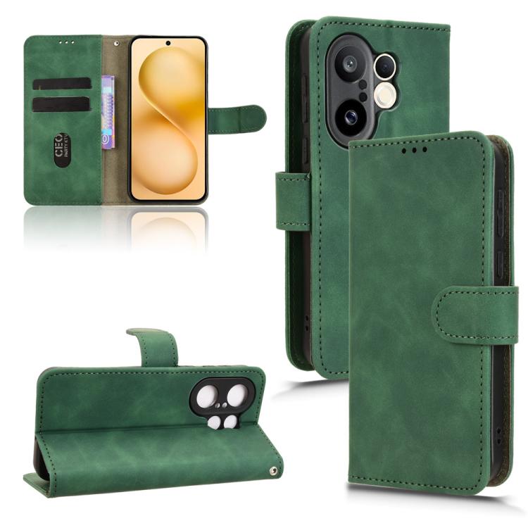 Skin Feel Magnetic Flip Leather Phone Case