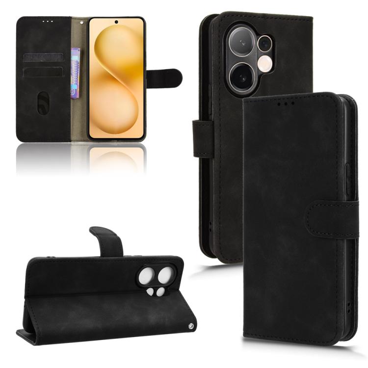 Skin Feel Magnetic Flip Leather Phone Case