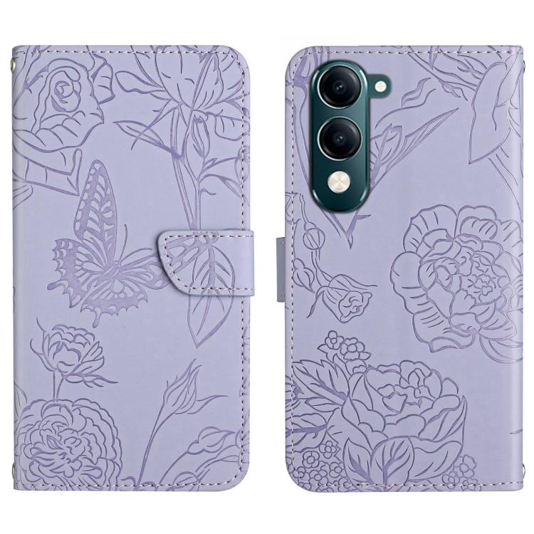 HT03 Skin Feel Butterfly Embossed Flip Leather Phone Case, For vivo V70 FE 5G, For vivo V70 5G Global / V70 Elite 5G, For vivo V60 Lite 5G, For vivo V60 5G, For vivo Y39 5G Global, For vivo V50 Lite 5G, For vivo Y04 4G / Y29s 5G, For vivo Y29 4G Global...