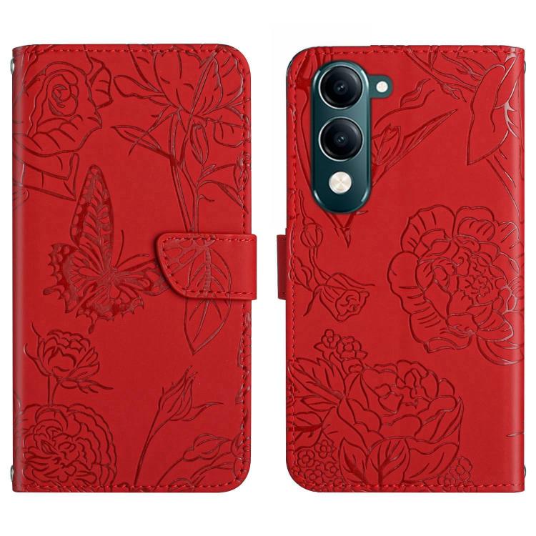 HT03 Skin Feel Butterfly Embossed Flip Leather Phone Case, For vivo V70 FE 5G, For vivo V70 5G Global / V70 Elite 5G, For vivo V60 Lite 5G, For vivo V60 5G, For vivo Y39 5G Global, For vivo V50 Lite 5G, For vivo Y04 4G / Y29s 5G, For vivo Y29 4G Global...