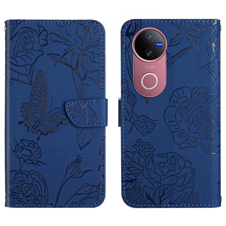 HT03 Skin Feel Butterfly Embossed Flip Leather Phone Case, For vivo V70 FE 5G, For vivo V70 5G Global / V70 Elite 5G, For vivo V60 Lite 5G, For vivo V60 5G, For vivo Y39 5G Global, For vivo V50 Lite 5G, For vivo Y04 4G / Y29s 5G, For vivo Y29 4G Global...