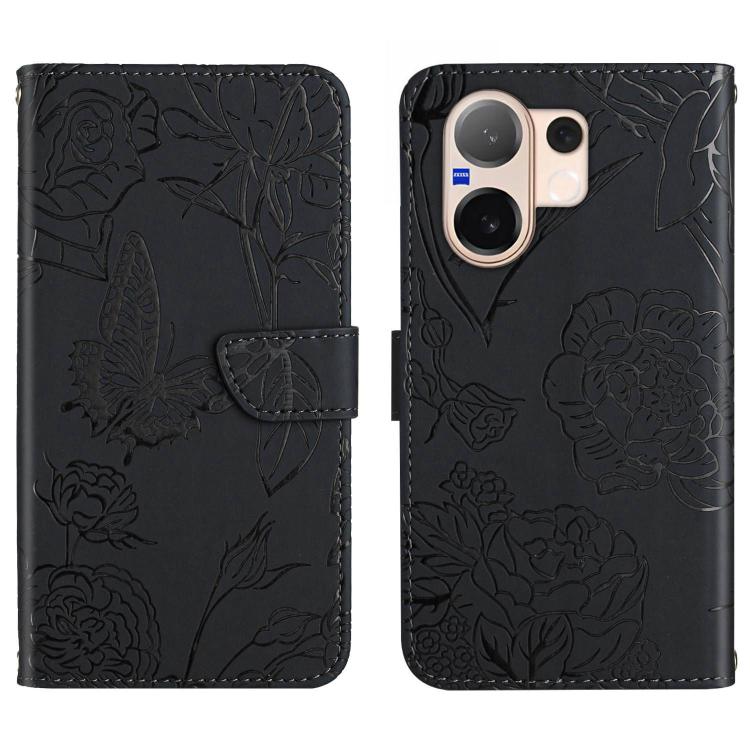 HT03 Skin Feel Butterfly Embossed Flip Leather Phone Case, For vivo V70 FE 5G, For vivo V70 5G Global / V70 Elite 5G, For vivo V60 Lite 5G, For vivo V60 5G, For vivo Y39 5G Global, For vivo V50 Lite 5G, For vivo Y04 4G / Y29s 5G, For vivo Y29 4G Global...