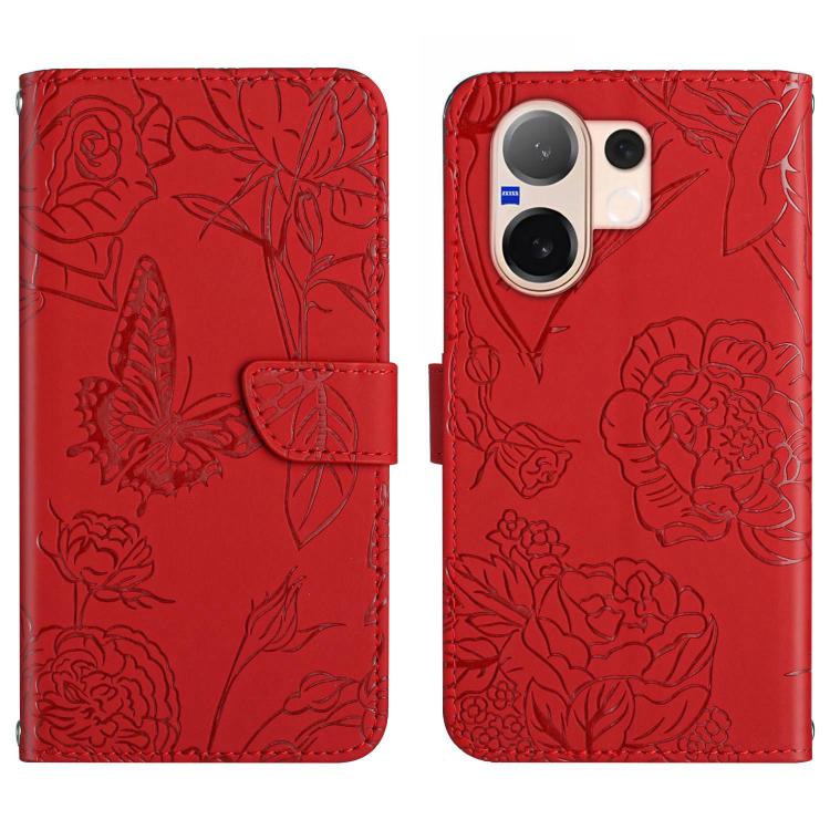 HT03 Skin Feel Butterfly Embossed Flip Leather Phone Case, For vivo V70 FE 5G, For vivo V70 5G Global / V70 Elite 5G, For vivo V60 Lite 5G, For vivo V60 5G, For vivo Y39 5G Global, For vivo V50 Lite 5G, For vivo Y04 4G / Y29s 5G, For vivo Y29 4G Global...