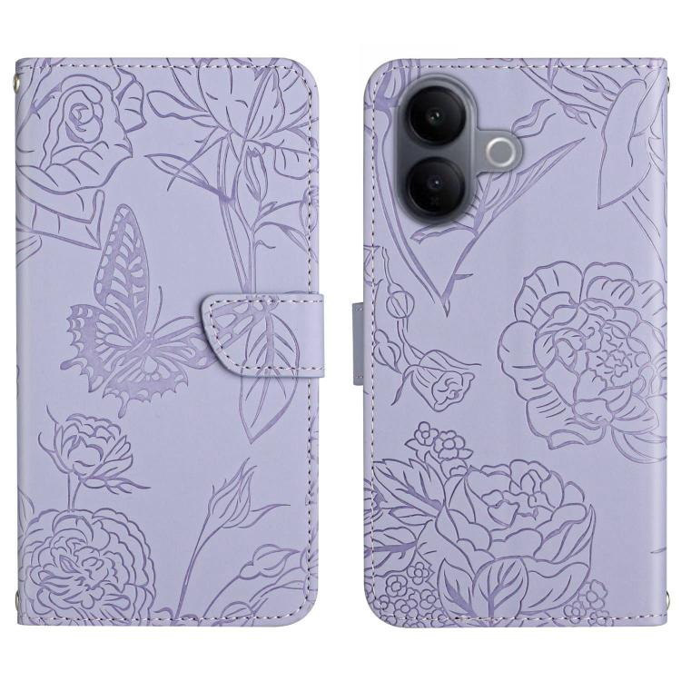 HT03 Skin Feel Butterfly Embossed Flip Leather Phone Case, For vivo V70 FE 5G, For vivo V70 5G Global / V70 Elite 5G, For vivo V60 Lite 5G, For vivo V60 5G, For vivo Y39 5G Global, For vivo V50 Lite 5G, For vivo Y04 4G / Y29s 5G, For vivo Y29 4G Global...