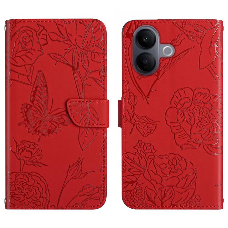 HT03 Skin Feel Butterfly Embossed Flip Leather Phone Case, For vivo V70 FE 5G, For vivo V70 5G Global / V70 Elite 5G, For vivo V60 Lite 5G, For vivo V60 5G, For vivo Y39 5G Global, For vivo V50 Lite 5G, For vivo Y04 4G / Y29s 5G, For vivo Y29 4G Global...