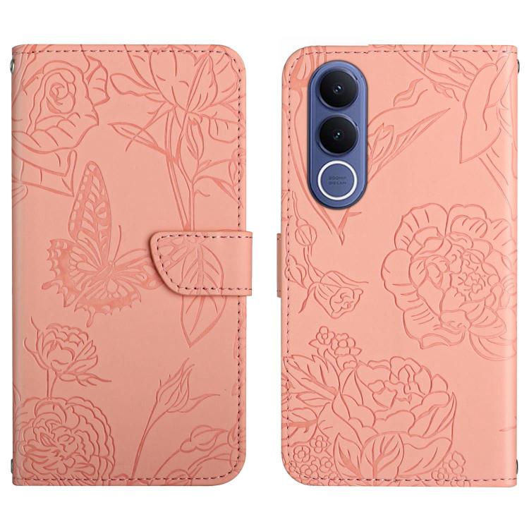 HT03 Skin Feel Butterfly Embossed Flip Leather Phone Case, For vivo V70 FE 5G, For vivo V70 5G Global / V70 Elite 5G, For vivo V60 Lite 5G, For vivo V60 5G, For vivo Y39 5G Global, For vivo V50 Lite 5G, For vivo Y04 4G / Y29s 5G, For vivo Y29 4G Global...