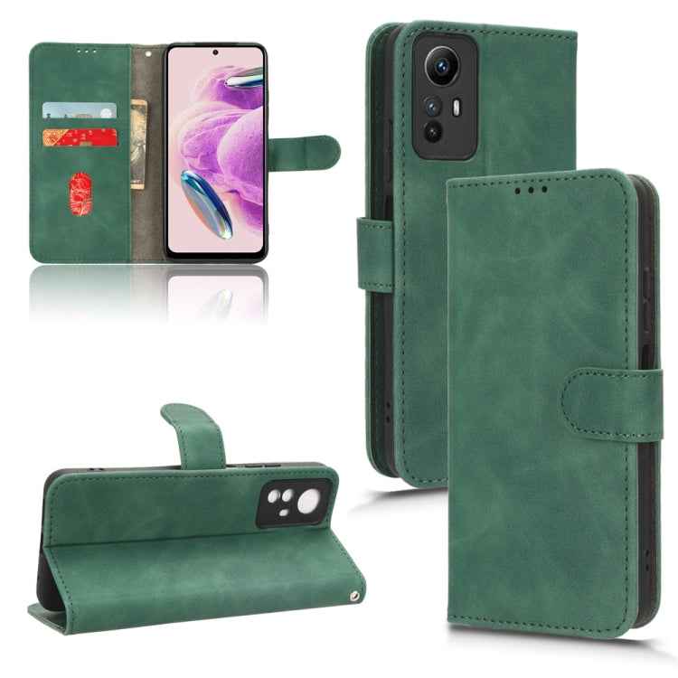 Skin Feel Magnetic Flip Leather Phone Case, For Xiaomi Redmi Note 12S 4G