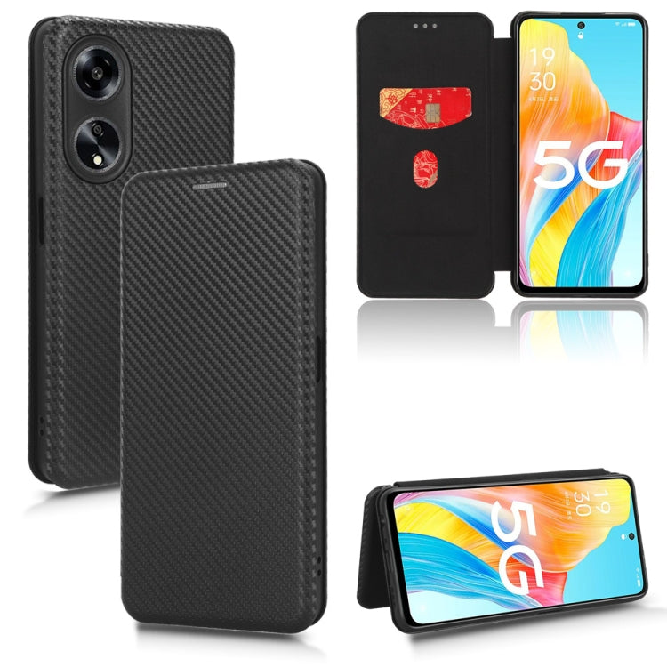 Carbon Fiber Texture Flip Leather Phone Case, For OPPO A78 4G, For OPPO A1 5G, For OPPO Find X8 Pro, For OPPO A79 5G