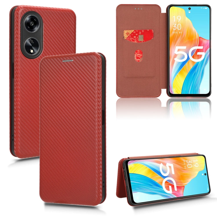 Carbon Fiber Texture Flip Leather Phone Case, For OPPO A78 4G, For OPPO A1 5G, For OPPO Find X8 Pro, For OPPO A79 5G