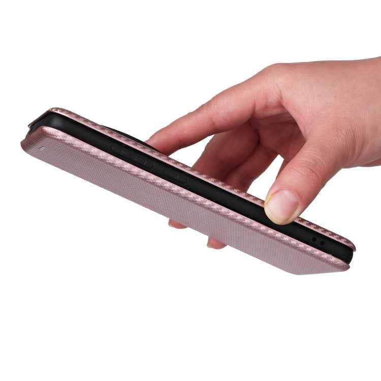 Carbon Fiber Texture Flip Leather Phone Case