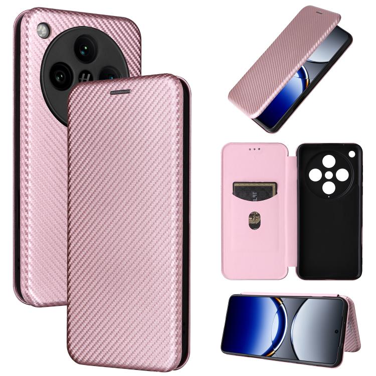 Carbon Fiber Texture Flip Leather Phone Case, For OPPO A78 4G, For OPPO A1 5G, For OPPO Find X8 Pro, For OPPO A79 5G