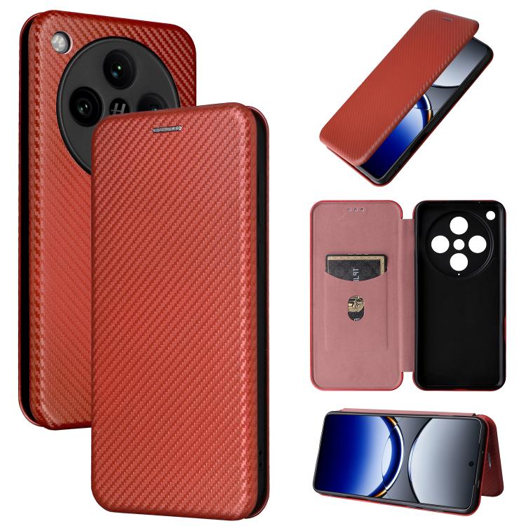 Carbon Fiber Texture Flip Leather Phone Case, For OPPO A78 4G, For OPPO A1 5G, For OPPO Find X8 Pro, For OPPO A79 5G