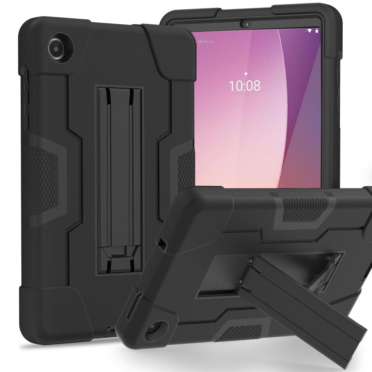 Contrast Color Silicone Hybrid PC Tablet Case with Holder