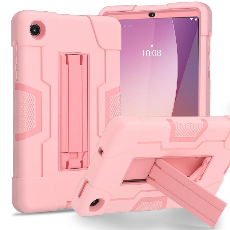 Contrast Color Silicone Hybrid PC Tablet Case with Holder