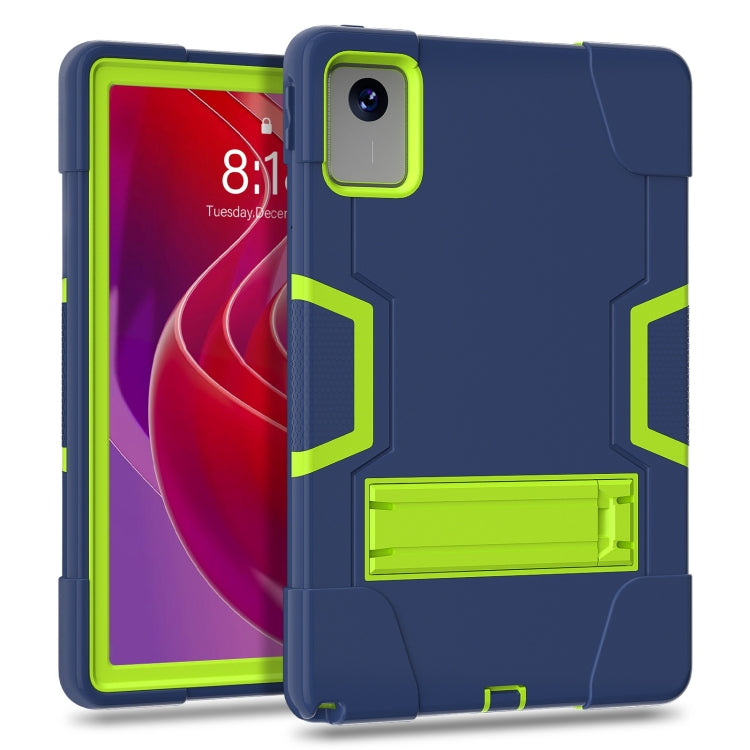 Contrast Color Silicone Hybrid PC Tablet Case with Holder