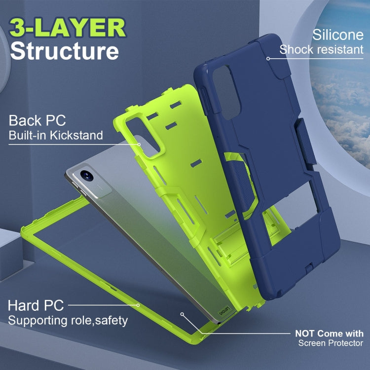Contrast Color Silicone Hybrid PC Tablet Case with Holder