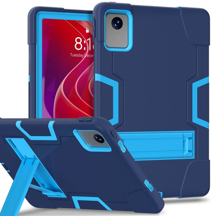 Contrast Color Silicone Hybrid PC Tablet Case with Holder