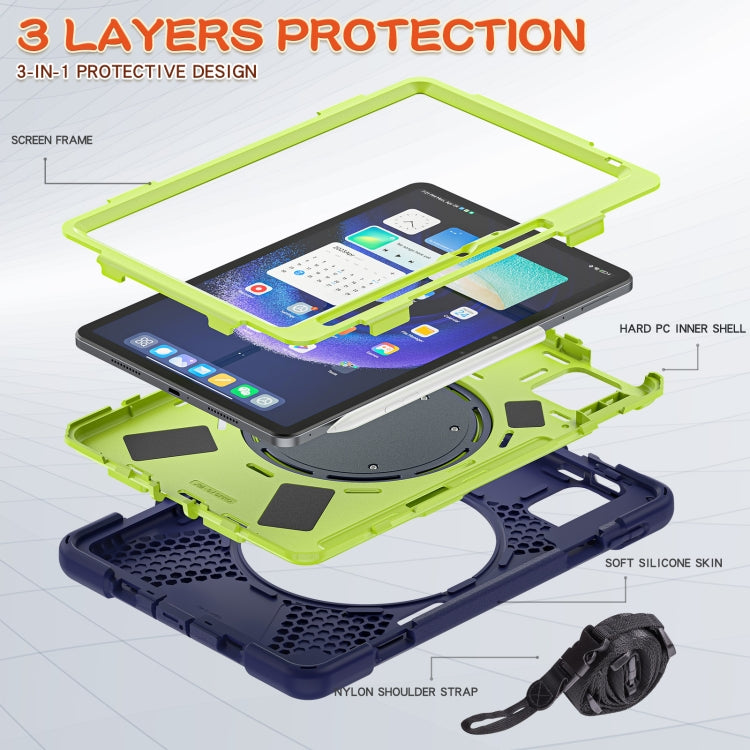 Silicone Hybrid PC Tablet Case with Holder & Shoulder Strap