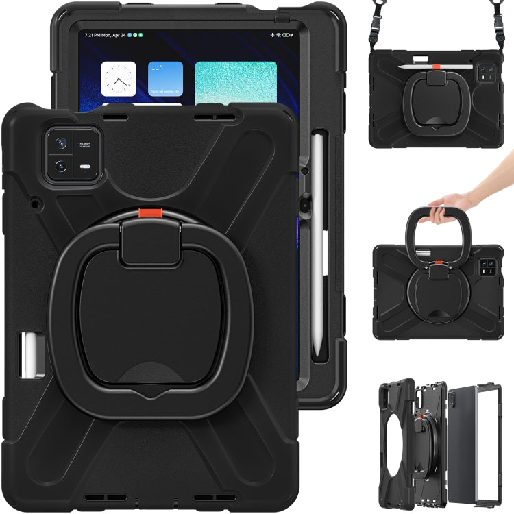 Silicone Hybrid PC Tablet Case with Holder & Shoulder Strap