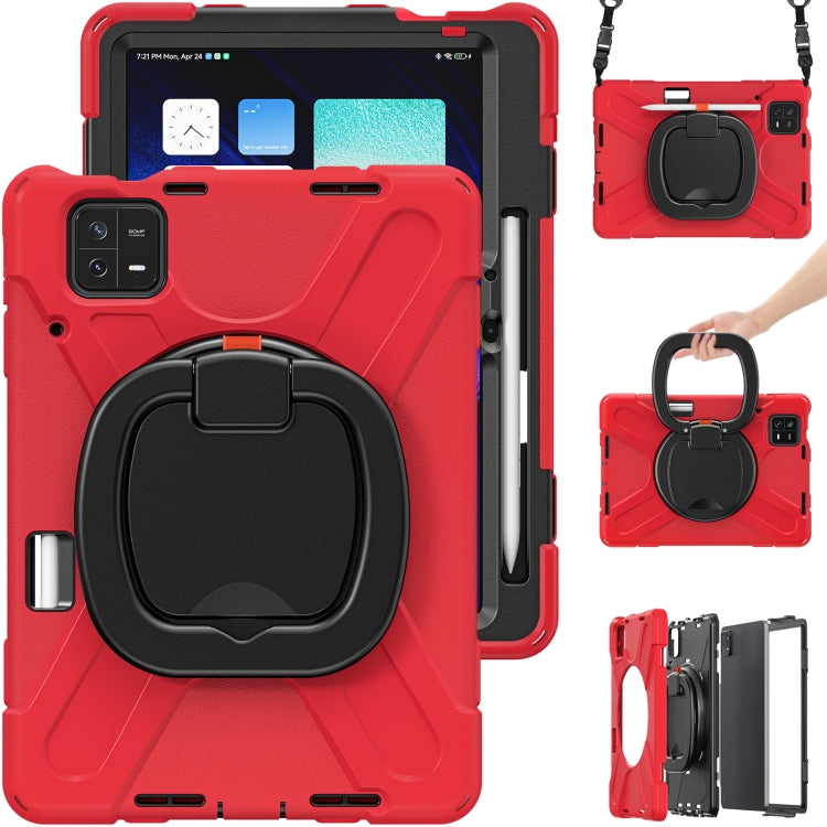 Silicone Hybrid PC Tablet Case with Holder & Shoulder Strap
