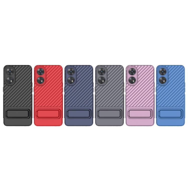 Wavy Texture TPU Phone Case with Lens Film, For OPPO Reno8 T 4G