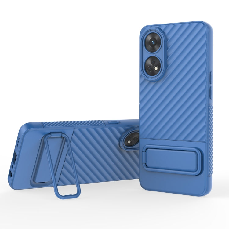 Wavy Texture TPU Phone Case with Lens Film, For OPPO Reno8 T 4G