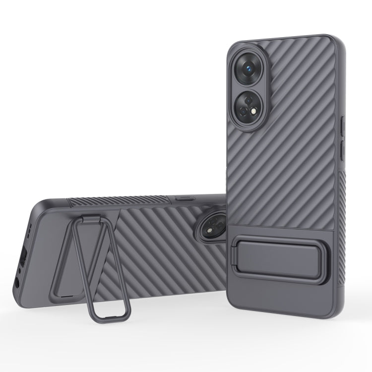 Wavy Texture TPU Phone Case with Lens Film, For OPPO Reno8 T 4G
