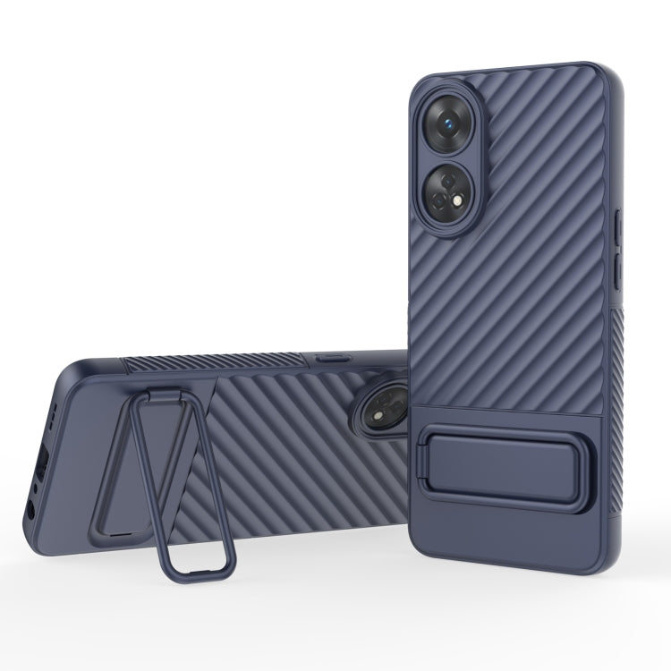 Wavy Texture TPU Phone Case with Lens Film, For OPPO Reno8 T 4G