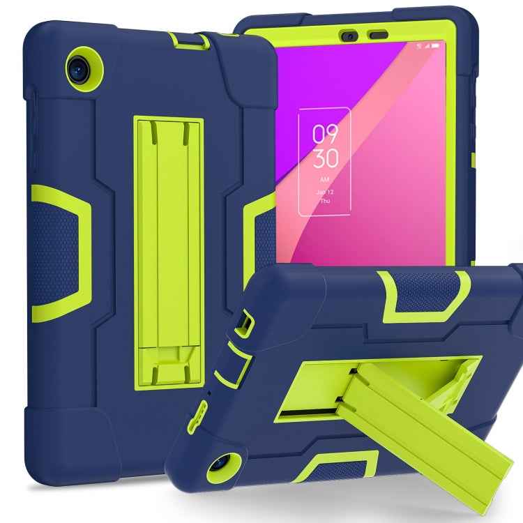 Contrast Color Silicone Hybrid PC Tablet Case with Holder