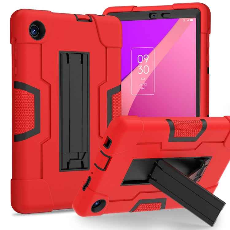 Contrast Color Silicone Hybrid PC Tablet Case with Holder