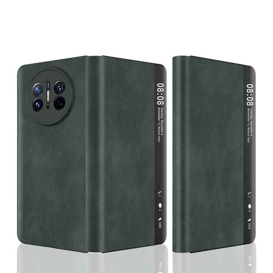 Retro Magnetic Side Window View Leather Smart Phone Case