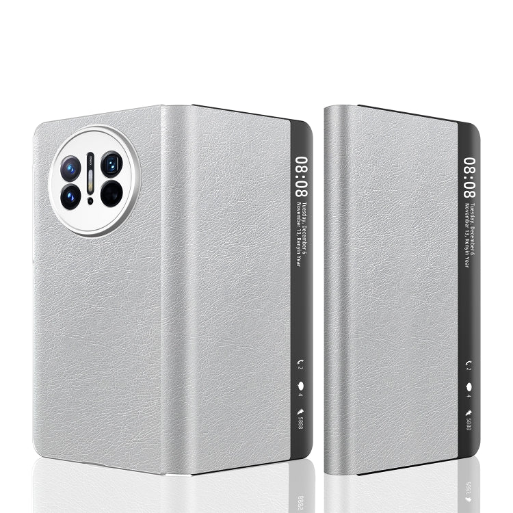 Retro Magnetic Side Window View Leather Smart Phone Case