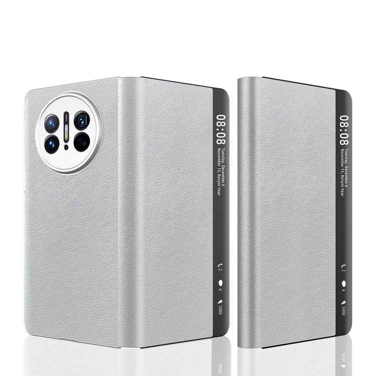 Retro Magnetic Side Window View Leather Smart Phone Case