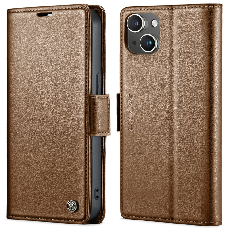CaseMe 023 Butterfly Buckle Litchi Texture RFID Anti-theft Leather Phone Case, For iPhone 15 Pro Max, For iPhone 14, For iPhone 14 Plus, For iPhone 15 Pro, For iPhone 15 Plus, For iPhone 14 Pro, For iPhone 14 Pro Max, For iPhone 15