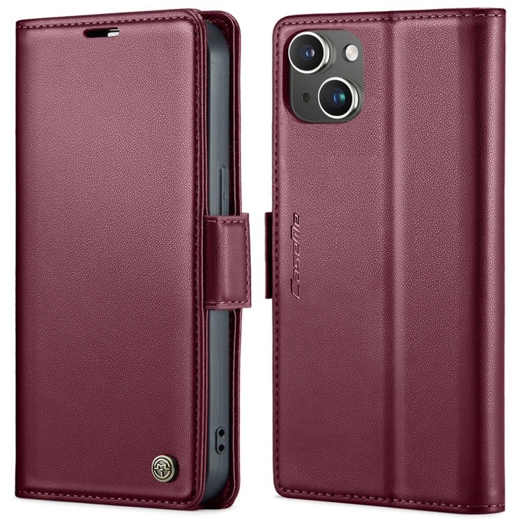 CaseMe 023 Butterfly Buckle Litchi Texture RFID Anti-theft Leather Phone Case, For iPhone 15 Pro Max, For iPhone 14, For iPhone 14 Plus, For iPhone 15 Pro, For iPhone 15 Plus, For iPhone 14 Pro, For iPhone 14 Pro Max, For iPhone 15
