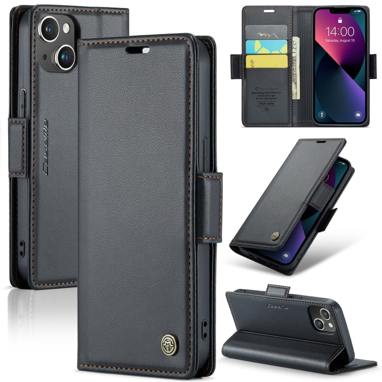 CaseMe 023 Butterfly Buckle Litchi Texture RFID Anti-theft Leather Phone Case, For iPhone 15 Pro Max, For iPhone 14, For iPhone 14 Plus, For iPhone 15 Pro, For iPhone 15 Plus, For iPhone 14 Pro, For iPhone 14 Pro Max, For iPhone 15