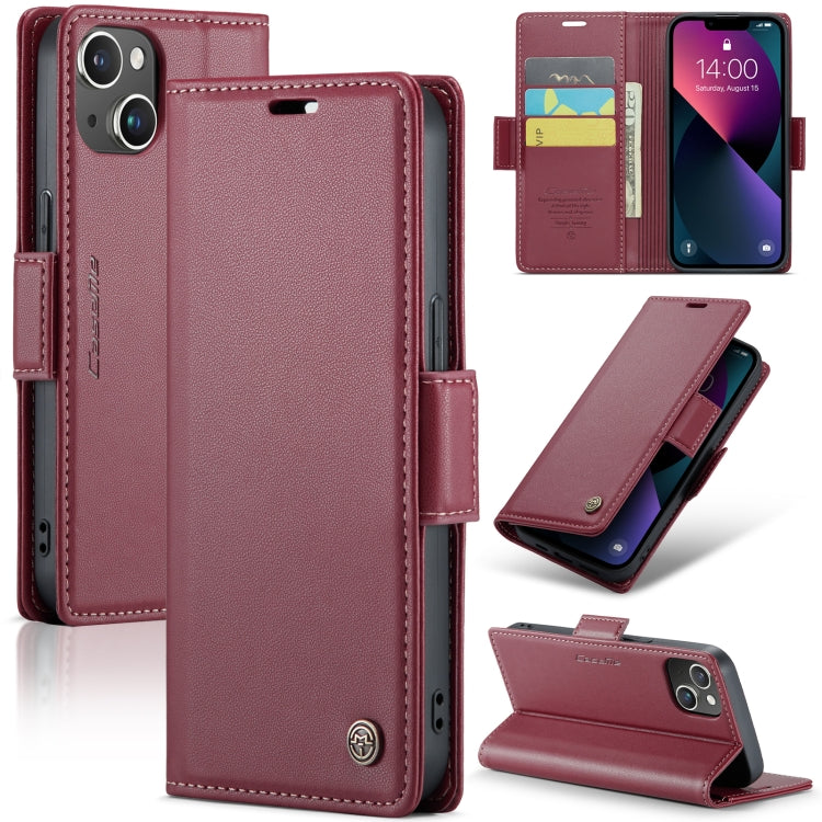 CaseMe 023 Butterfly Buckle Litchi Texture RFID Anti-theft Leather Phone Case, For iPhone 15 Pro Max, For iPhone 14, For iPhone 14 Plus, For iPhone 15 Pro, For iPhone 15 Plus, For iPhone 14 Pro, For iPhone 14 Pro Max, For iPhone 15