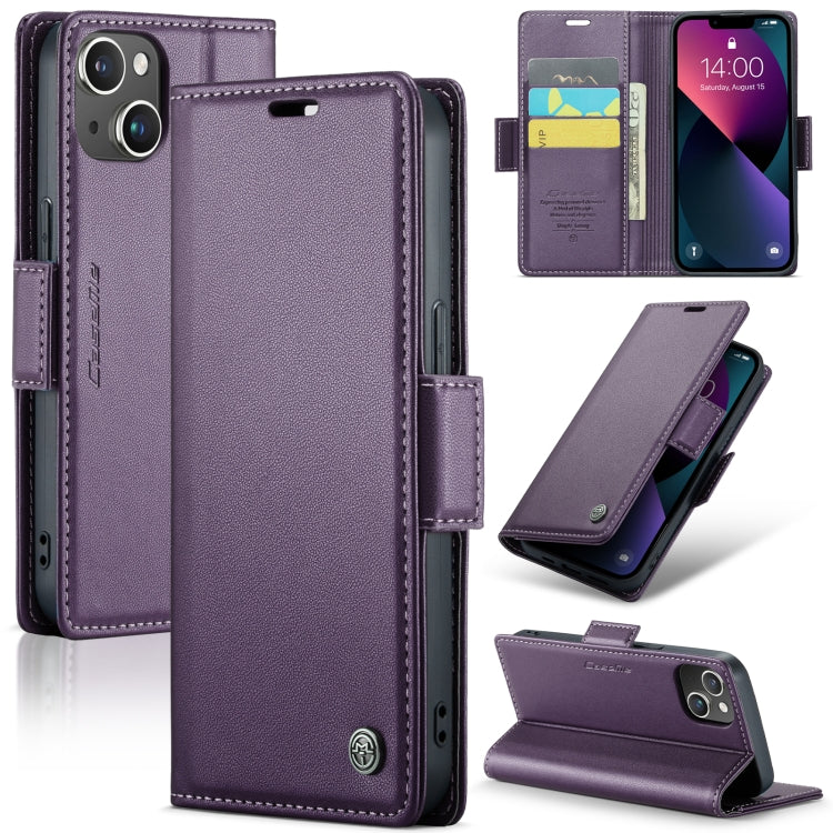 CaseMe 023 Butterfly Buckle Litchi Texture RFID Anti-theft Leather Phone Case, For iPhone 15 Pro Max, For iPhone 14, For iPhone 14 Plus, For iPhone 15 Pro, For iPhone 15 Plus, For iPhone 14 Pro, For iPhone 14 Pro Max, For iPhone 15