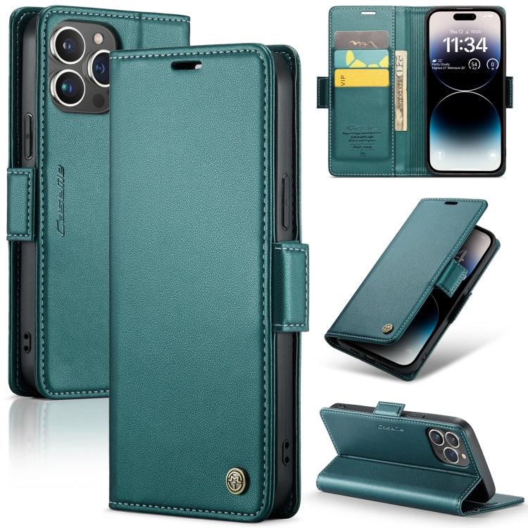 CaseMe 023 Butterfly Buckle Litchi Texture RFID Anti-theft Leather Phone Case, For iPhone 15 Pro Max, For iPhone 14, For iPhone 14 Plus, For iPhone 15 Pro, For iPhone 15 Plus, For iPhone 14 Pro, For iPhone 14 Pro Max, For iPhone 15