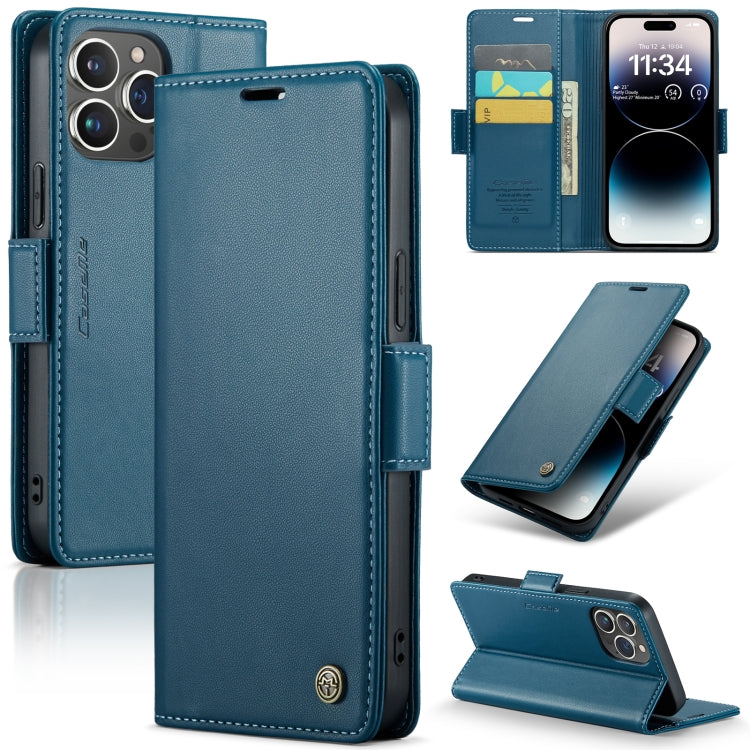 CaseMe 023 Butterfly Buckle Litchi Texture RFID Anti-theft Leather Phone Case, For iPhone 15 Pro Max, For iPhone 14, For iPhone 14 Plus, For iPhone 15 Pro, For iPhone 15 Plus, For iPhone 14 Pro, For iPhone 14 Pro Max, For iPhone 15