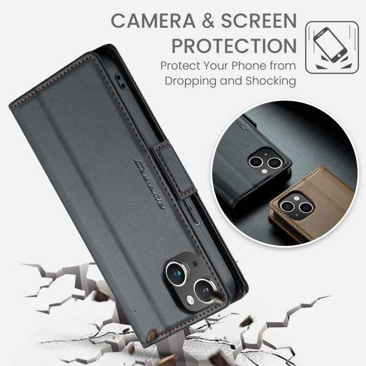 CaseMe 023 Butterfly Buckle Litchi Texture RFID Anti-theft Leather Phone Case, For iPhone 13, For iPhone 13 mini, For iPhone 13 Pro, For iPhone 13 Pro Max, For iPhone 12 / 12 Pro, For iPhone 12 Pro Max, For iPhone 12 mini, For iPhone 11