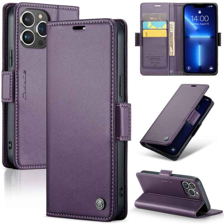 CaseMe 023 Butterfly Buckle Litchi Texture RFID Anti-theft Leather Phone Case, For iPhone 13, For iPhone 13 mini, For iPhone 13 Pro, For iPhone 13 Pro Max, For iPhone 12 / 12 Pro, For iPhone 12 Pro Max, For iPhone 12 mini, For iPhone 11