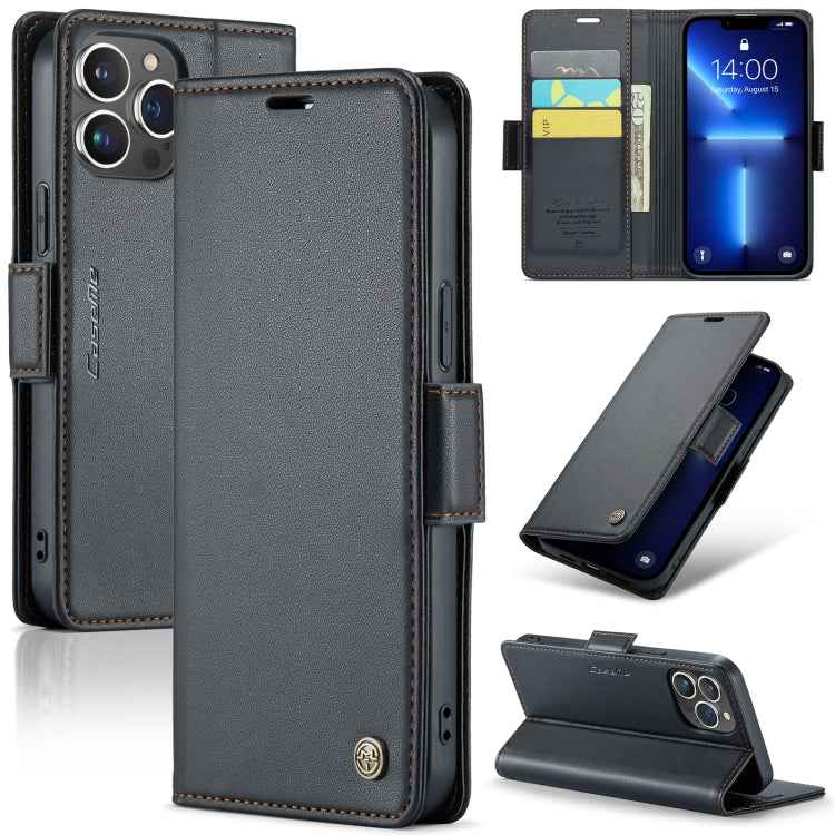 CaseMe 023 Butterfly Buckle Litchi Texture RFID Anti-theft Leather Phone Case, For iPhone 13, For iPhone 13 mini, For iPhone 13 Pro, For iPhone 13 Pro Max, For iPhone 12 / 12 Pro, For iPhone 12 Pro Max, For iPhone 12 mini, For iPhone 11
